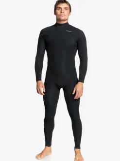 Sale Quiksilver 4/3 Everyday Sessions Back Zip Wetsuit Black