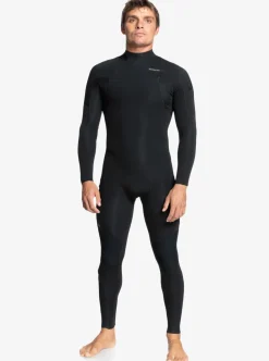 Shop Quiksilver 3/2 Everyday Sessions Back Zip Wetsuit Black