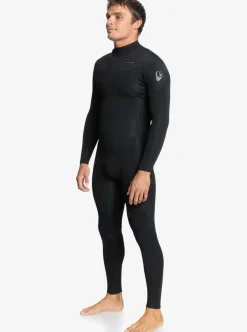 Shop Quiksilver 3/2 Everyday Sessions Back Zip Wetsuit Black