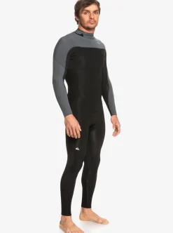 Sale Quiksilver 3/2 Everyday Sessions Back-Zip Wetsuit Black/Gun Metal
