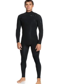 Clearance Quiksilver 4/3 Everyday Sessions Chest Zip Wetsuit Black