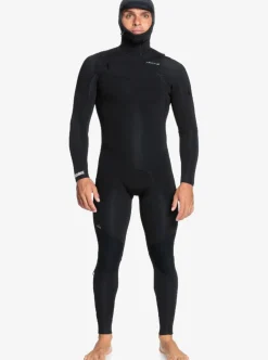 Outlet Quiksilver 5/4/3/ Everyday Sessions Hooded Chest-Zip Wetsuit Black