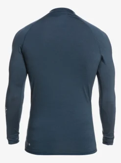 Cheap Quiksilver All Time Long Sleeve Upf 50 Rashguard Navy Blazer Heather