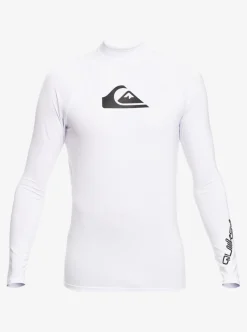 Outlet Quiksilver All Time Long Sleeve Upf 50 Rashguard White
