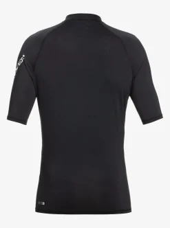 Outlet Quiksilver All Time Short Sleeve Upf 50 Rashguard Black