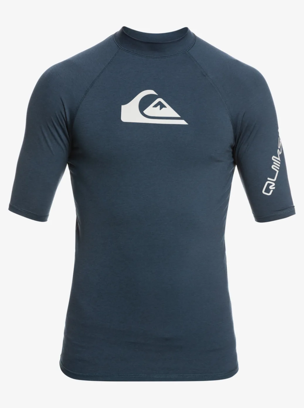 Fashion Quiksilver All Time Short Sleeve Upf 50 Rashguard Navy Blazer Heather