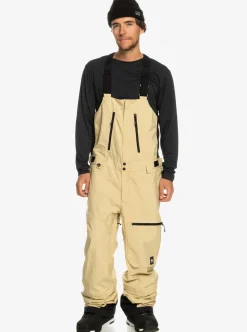 Clearance Quiksilver Altostratus Street Shell 2L Gore-Tex® Snow Bib Pants Pale Khaki