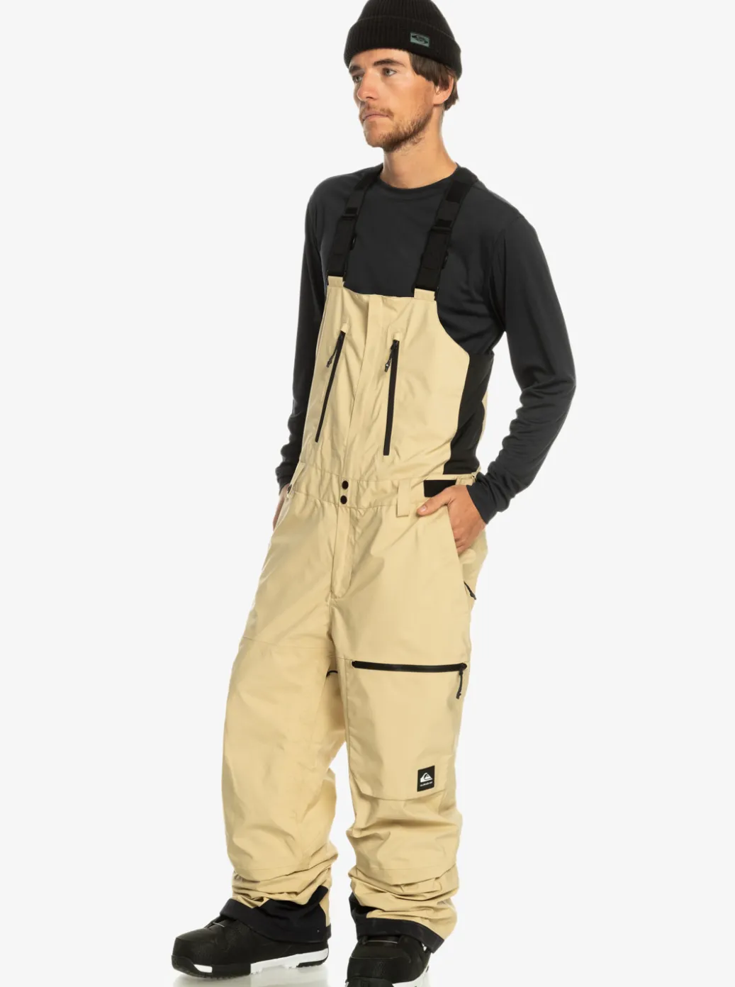 Clearance Quiksilver Altostratus Street Shell 2L Gore-Tex® Snow Bib Pants Pale Khaki