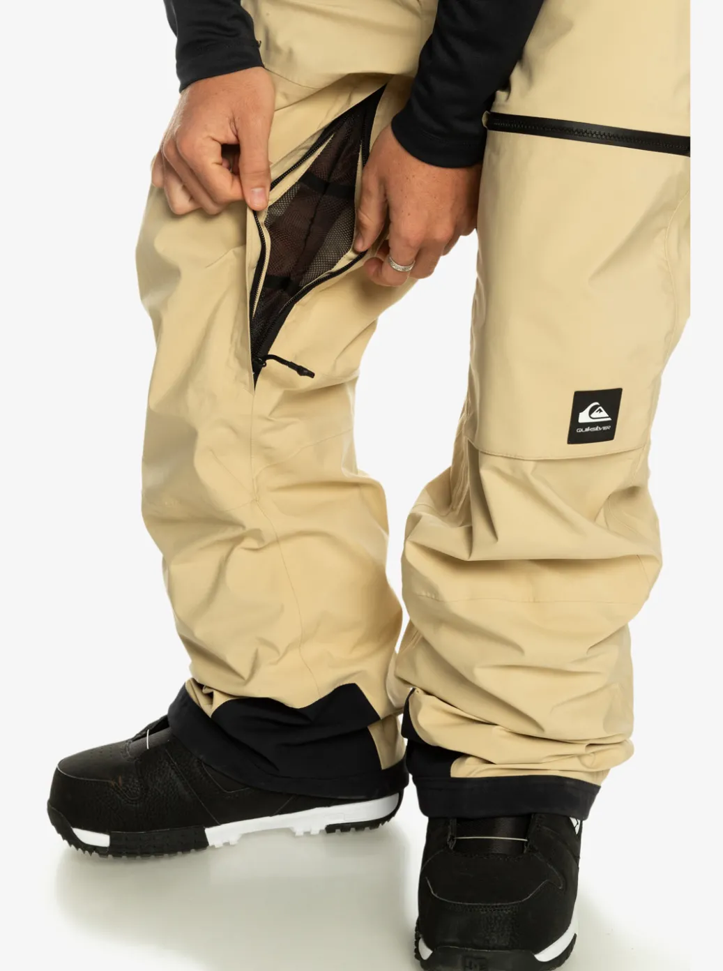 Clearance Quiksilver Altostratus Street Shell 2L Gore-Tex® Snow Bib Pants Pale Khaki