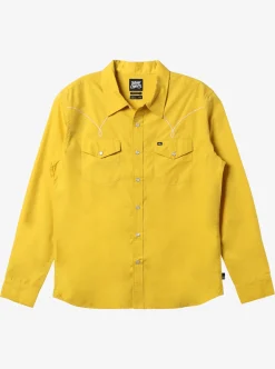 Fashion Quiksilver Andy Y Andy Cowboy Shirt Oil Yellow