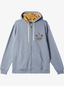 Sale Quiksilver Andy Y Andy Zip-Up Hoodie Blue Shadow