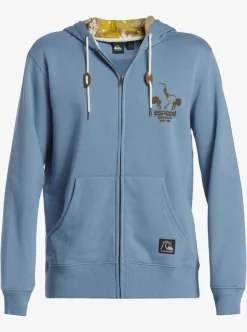 Sale Quiksilver Andy Y Andy Zip-Up Hoodie Blue Shadow