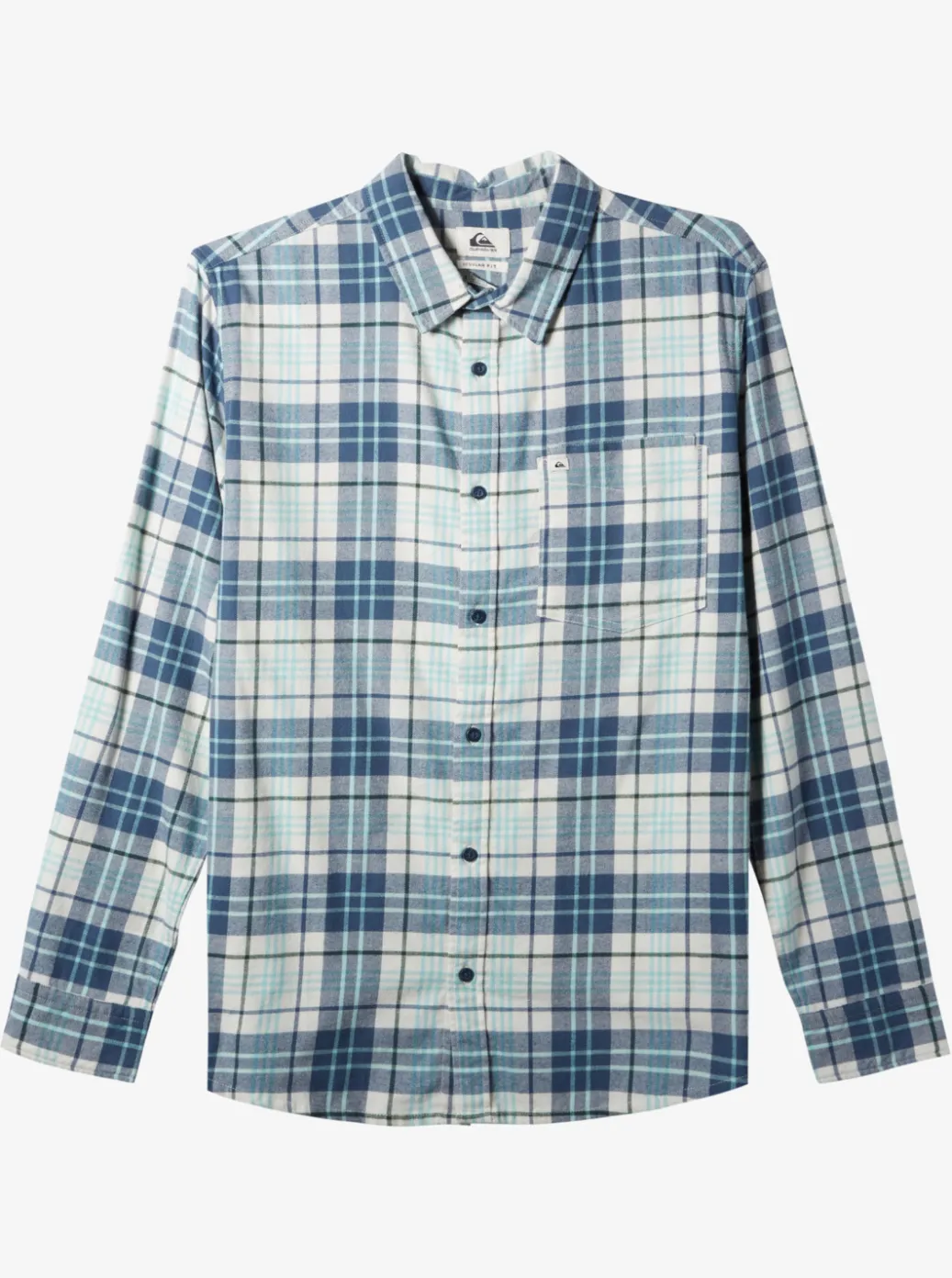 New Quiksilver Banchor Long Sleeve Shirt Snow White Banchor