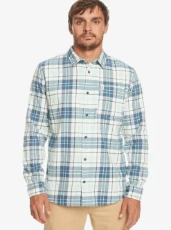 New Quiksilver Banchor Long Sleeve Shirt Snow White Banchor