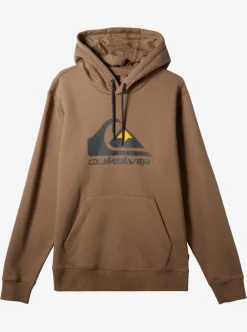 Outlet Quiksilver Big Logo Pullover Hoodie Fossil