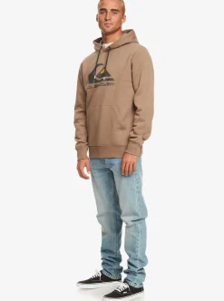 Outlet Quiksilver Big Logo Pullover Hoodie Fossil
