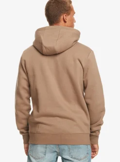Outlet Quiksilver Big Logo Pullover Hoodie Fossil