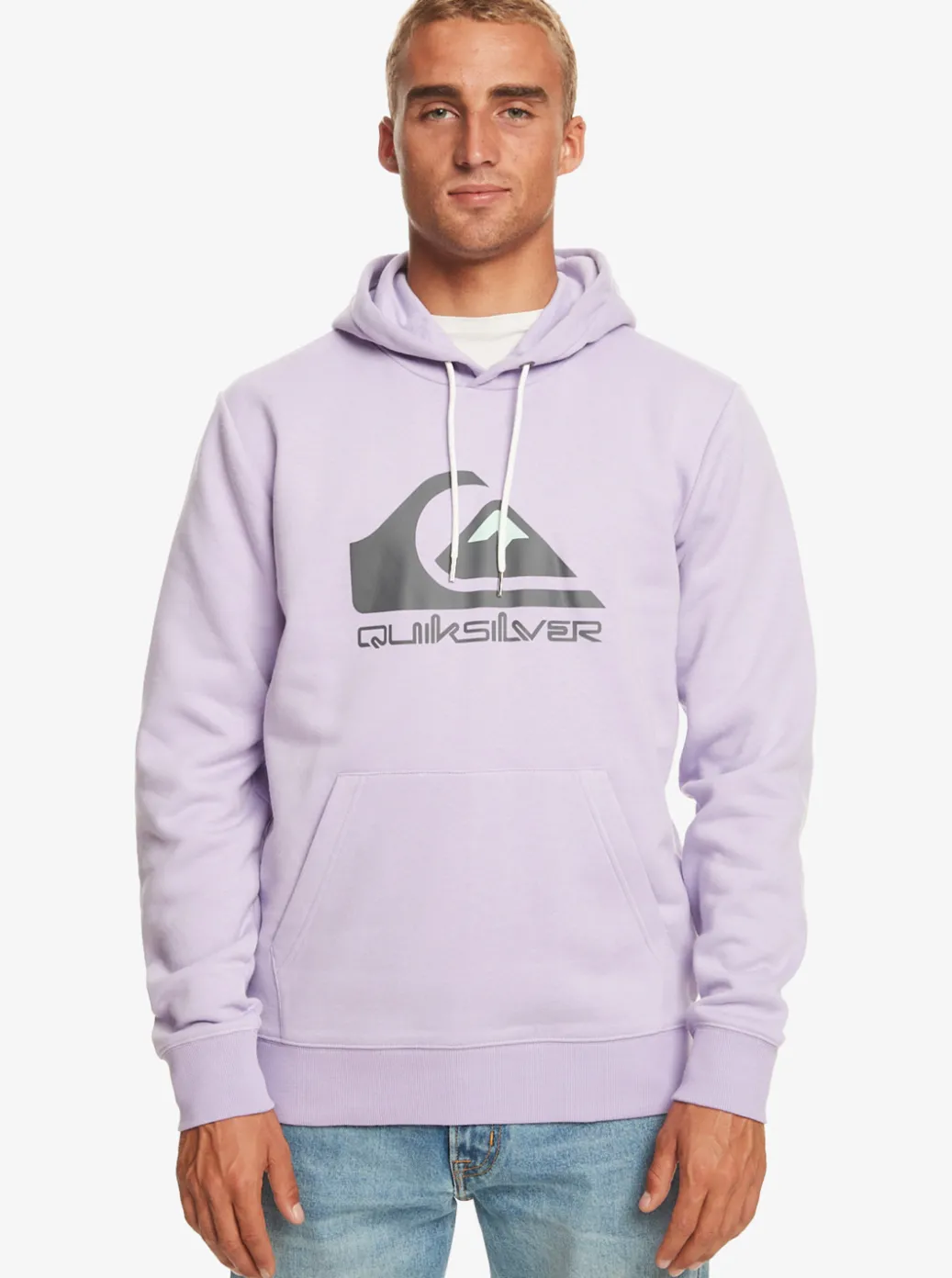 Store Quiksilver Big Logo Pullover Hoodie Purple Rose