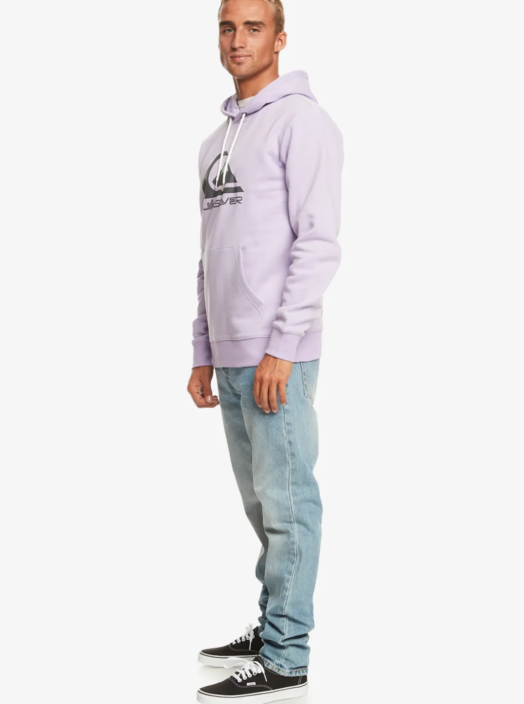 Store Quiksilver Big Logo Pullover Hoodie Purple Rose