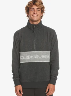 Fashion Quiksilver Bold Omni Half-Zip Sweatshirt Black Heather