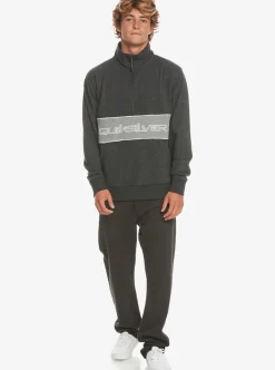 Fashion Quiksilver Bold Omni Half-Zip Sweatshirt Black Heather