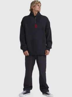 Shop Quiksilver Boogieman Zip Sweatshirt Black