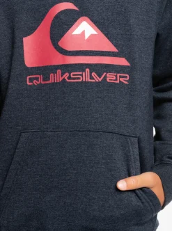 Clearance Quiksilver Boy'S 8-16 Big Logo Fleece Top Navy Blazer Heather