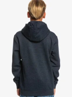 Clearance Quiksilver Boy'S 8-16 Big Logo Fleece Top Navy Blazer Heather