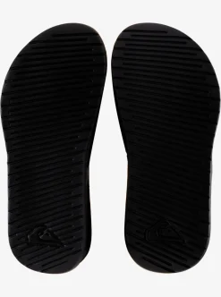 Sale Quiksilver Boy'S 8-16 Bright Coast Adjustable Slides Black/White/Black