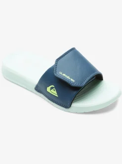 Hot Quiksilver Boy'S 8-16 Bright Coast Glow Slide Sandals Green 1