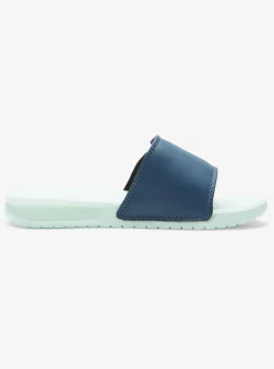 Hot Quiksilver Boy'S 8-16 Bright Coast Glow Slide Sandals Green 1