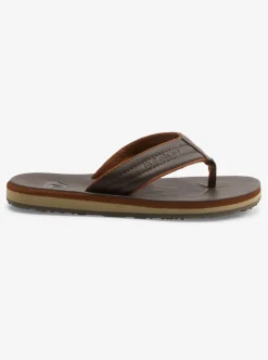 Clearance Quiksilver Boy'S 8-16 Carver Nubuck Sandals Demitasse - Solid