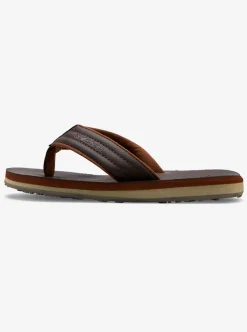 Clearance Quiksilver Boy'S 8-16 Carver Nubuck Sandals Demitasse - Solid