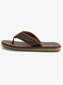 Clearance Quiksilver Boy'S 8-16 Carver Nubuck Sandals Demitasse - Solid
