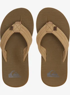Shop Quiksilver Boy'S 8-16 Carver Suede Core Sandals Tan 1