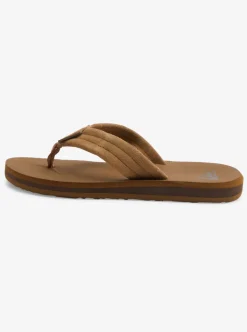 Shop Quiksilver Boy'S 8-16 Carver Suede Core Sandals Tan 1