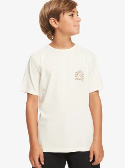 Sale Quiksilver Boy'S 8-16 Earthy Type T-Shirt Birch