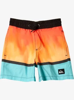 Hot Quiksilver Boy'S 8-16 Everyday Mix 12" Volleys Orange Pop