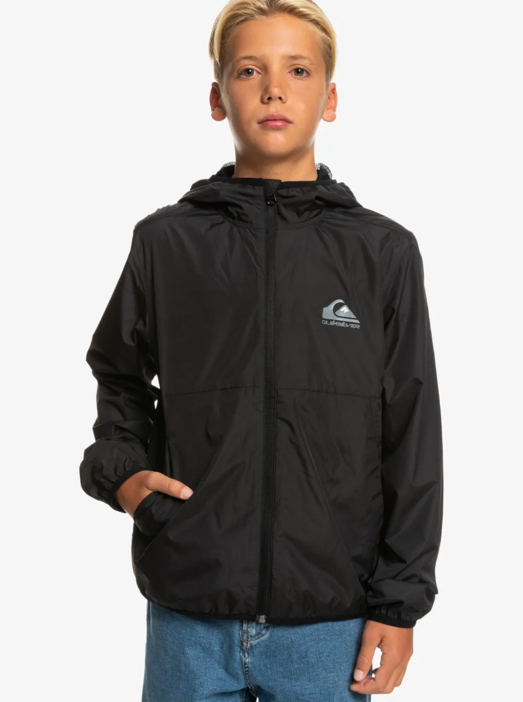 Hot Quiksilver Boy'S 8-16 Everyday Water Repellent Windbreaker Black