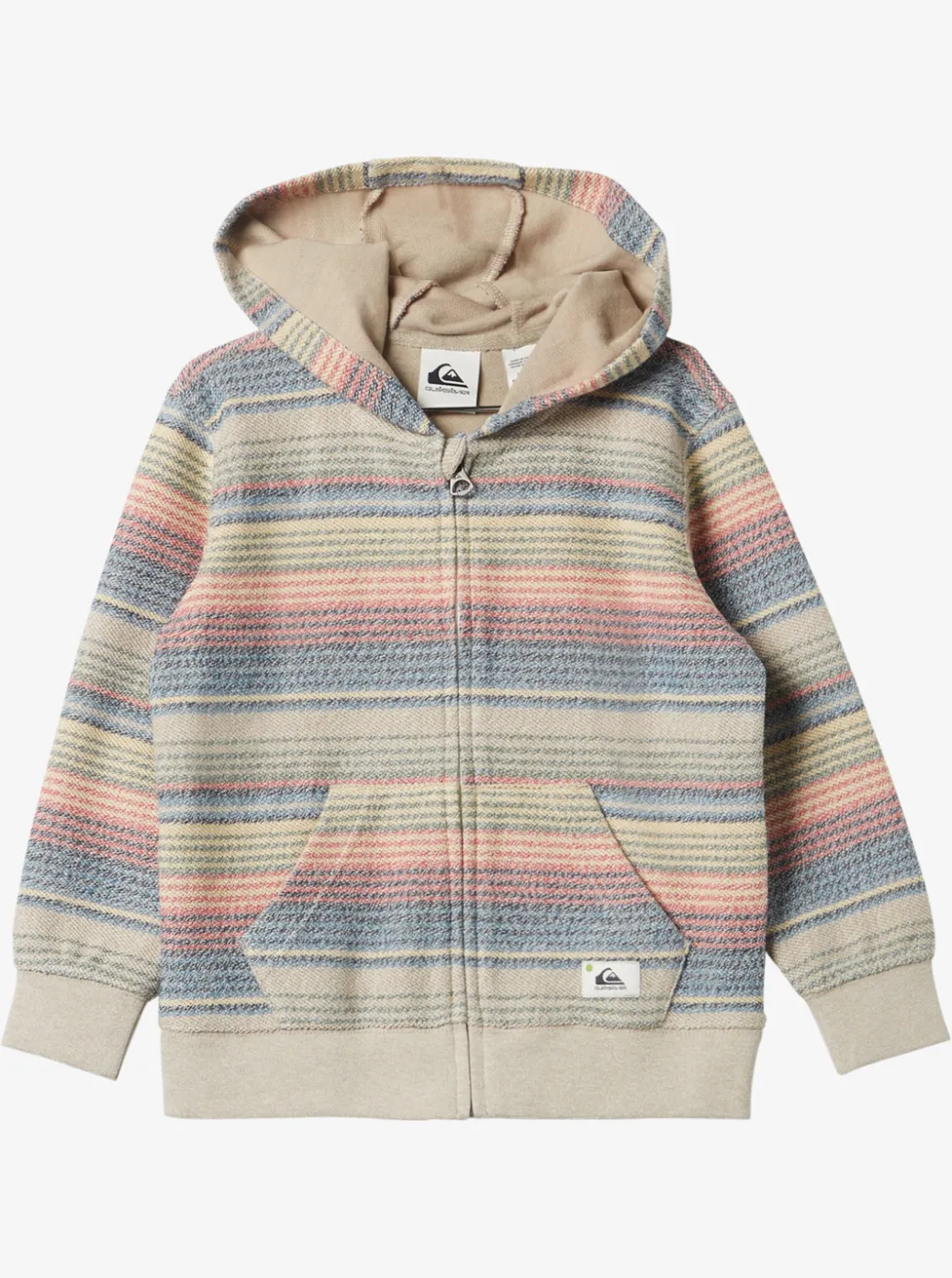 Best Sale Quiksilver Boy'S 2-7 Great Otway Zip-Up Hoodie Plaza Taupe Great Otway