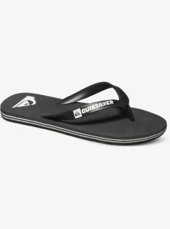Cheap Quiksilver Boy'S 8-16 Molokai Flip-Flops Black/Black/White