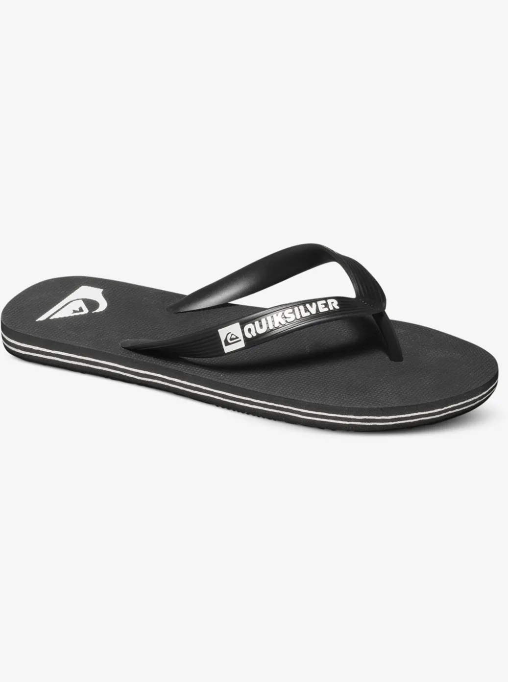 Cheap Quiksilver Boy'S 8-16 Molokai Flip-Flops Black/Black/White