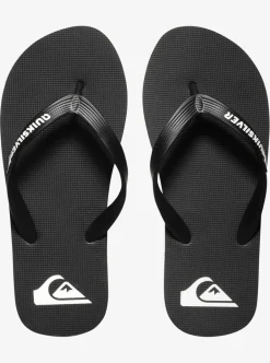 Cheap Quiksilver Boy'S 8-16 Molokai Flip-Flops Black/Black/White