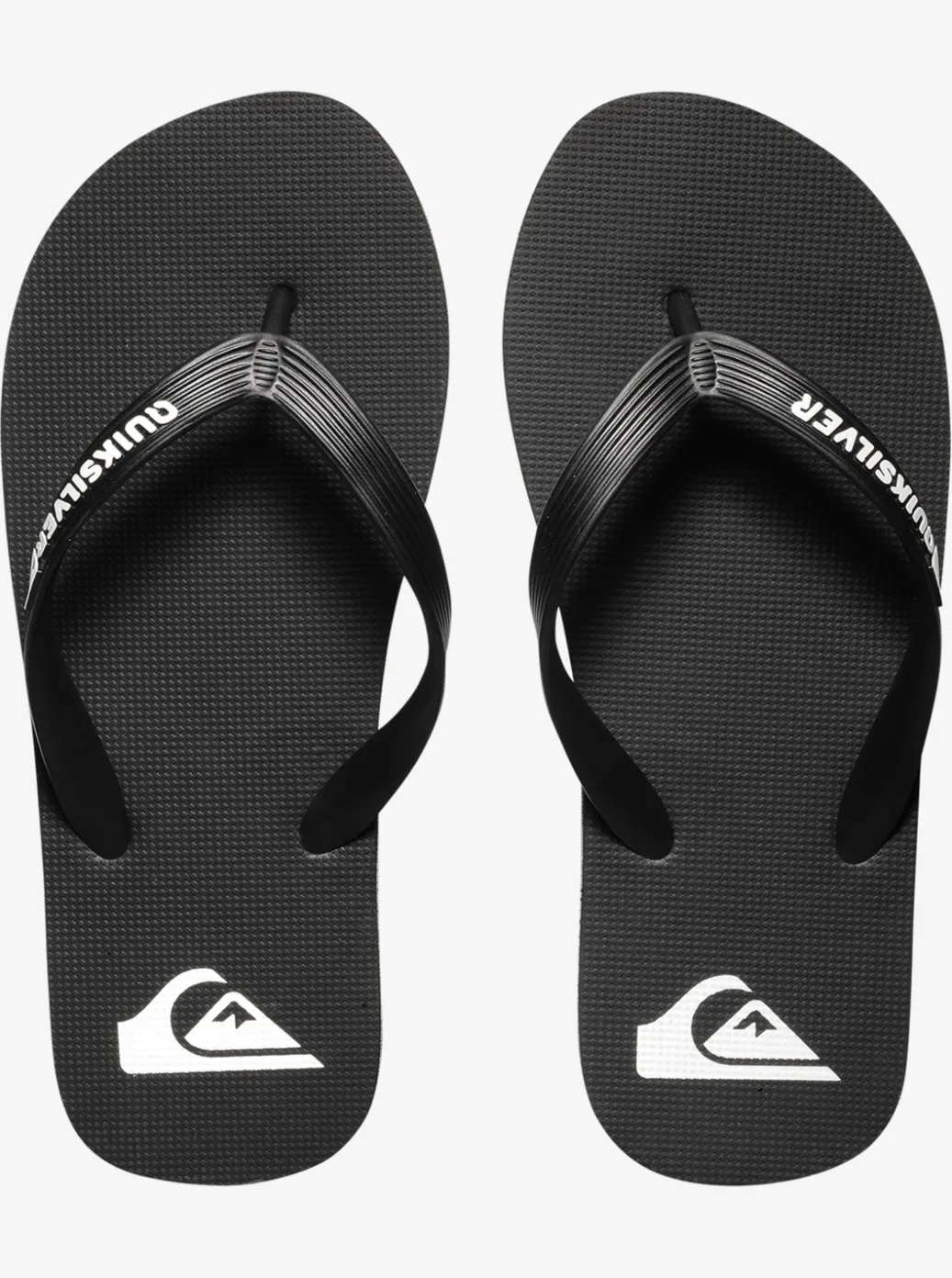 Cheap Quiksilver Boy'S 8-16 Molokai Flip-Flops Black/Black/White