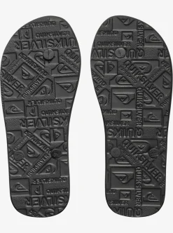 Cheap Quiksilver Boy'S 8-16 Molokai Flip-Flops Black/Black/White