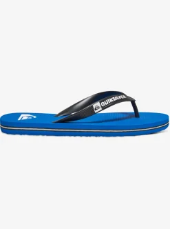 Online Quiksilver Boy'S 8-16 Molokai Flip-Flops Black/Blue/Black