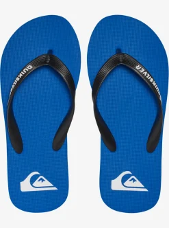 Online Quiksilver Boy'S 8-16 Molokai Flip-Flops Black/Blue/Black