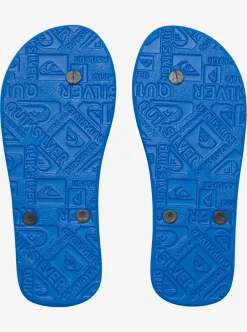 Online Quiksilver Boy'S 8-16 Molokai Flip-Flops Black/Blue/Black
