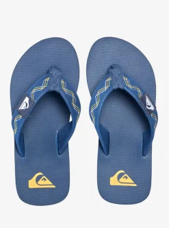 New Quiksilver Boy'S 8-16 Molokai Stitchy Sandals Blue 1