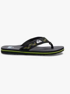 Discount Quiksilver Boy'S 8-16 Molokai Stitchy Sandals Black/Black/Green